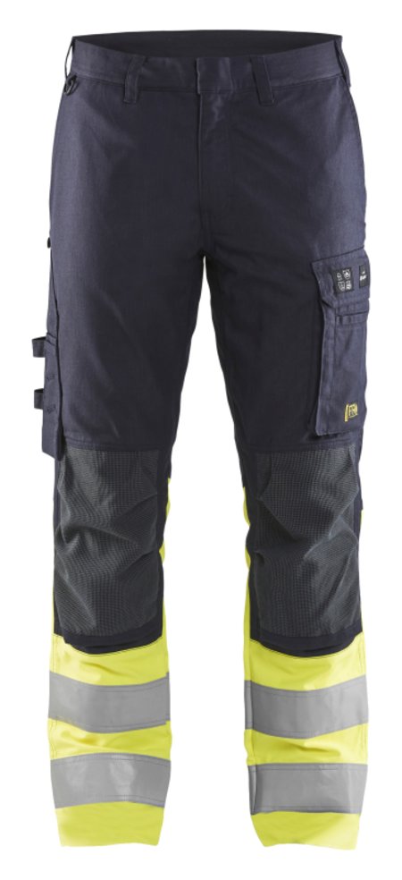 Blåkläder Multinorm werkbroek Inherent met stretch 17871512 Marine/High-Vis Geel