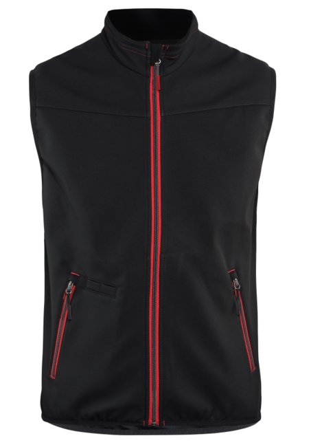 Blåkläder Softshell bodywarmer 38502516 Zwart/Rood