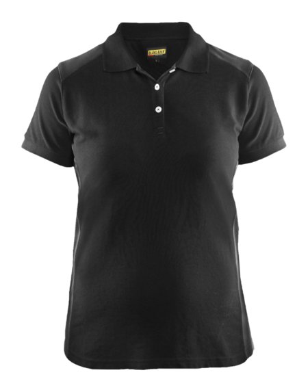 Blåkläder Dames poloshirt piqué 33901050 Zwart/Donkergrijs