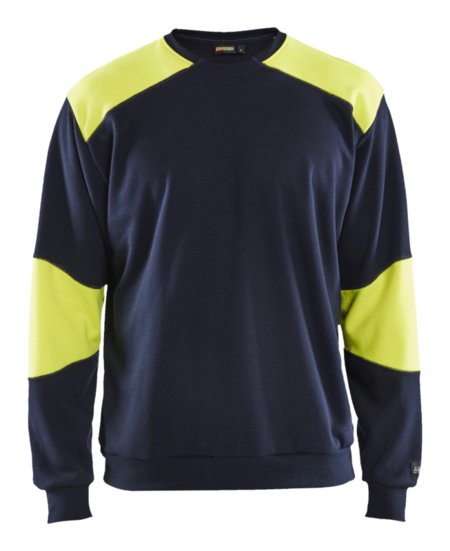 Blåkläder FR Sweatshirt 34581760 Marine/High-Vis Geel