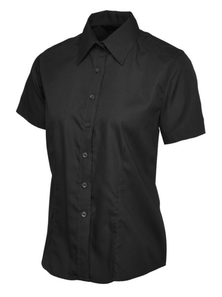 Uneek Dames Poplin Shirt Korte Mouw UC712