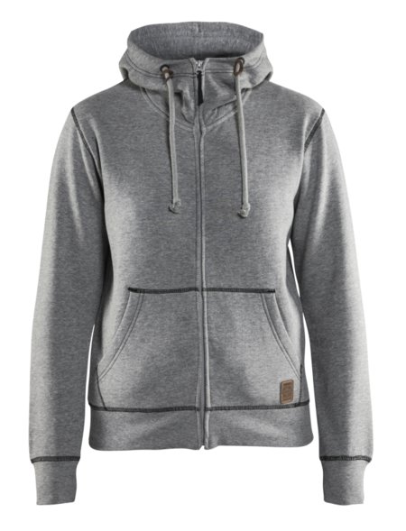 Blåkläder Dames hooded sweatvest 33731157 Grijs Mêlee