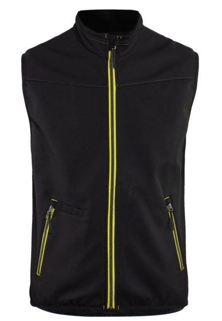 Blåkläder Softshell bodywarmer 38502516 Zwart/High-Vis Geel