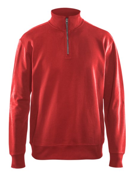 Blåkläder Sweatshirt met halve rits 33691158 Rood