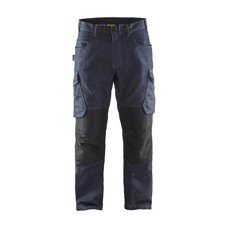 Blåkläder Service werkbroek denim 14971141 Marineblauw/Zwart