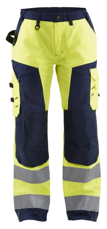 Blåkläder Dames werkbroek High-Vis zonder spijkerzakken 71551811 High-Vis Geel/Marineblauw