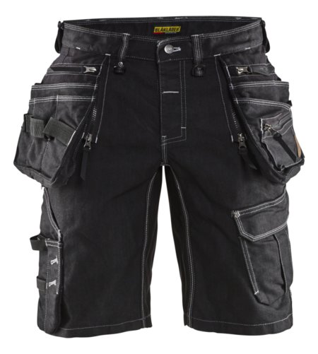 Blåkläder Short denim stretch X1900 19921141 Zwart