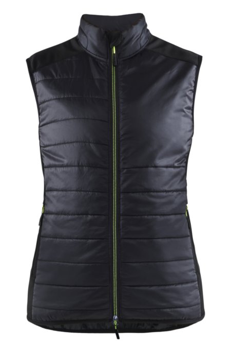 Blåkläder Dames bodywarmer gevoerd 38642030 Zwart/High-Vis Geel