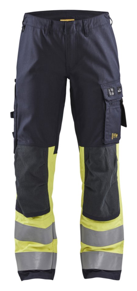 Blåkläder Multinorm dameswerkbroek Inherent met stretch 71871512 Marine/High-Vis Geel