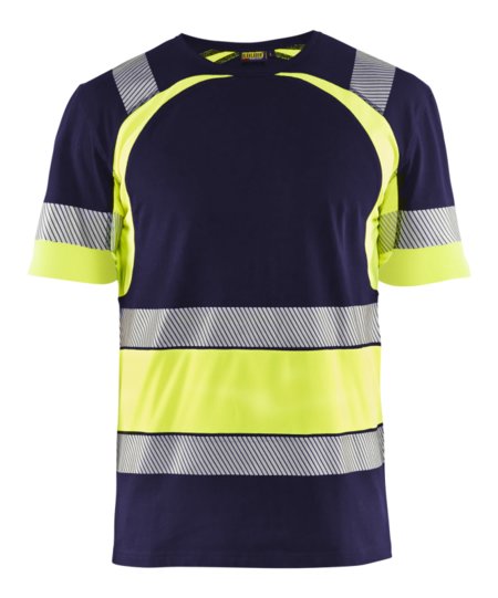 Blåkläder T-Shirt High-Vis 34211030 Marine/High-Vis Geel