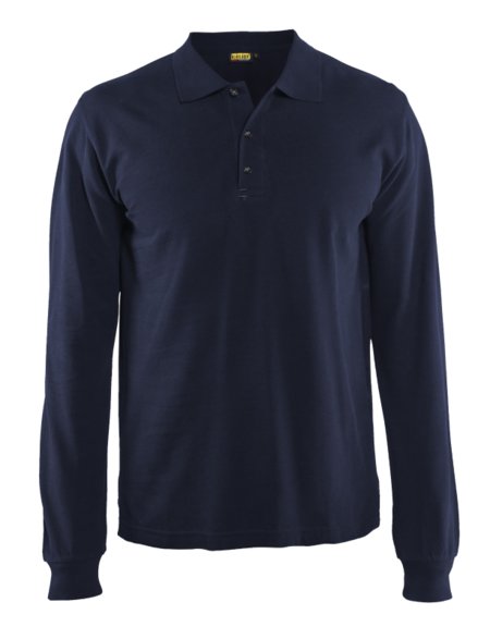 Blåkläder Poloshirt lange mouw 33881050 Marineblauw