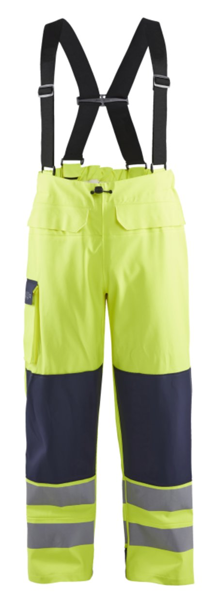 Blåkläder Vlamvertragende regenbroek LEVEL 2 13132022 High-Vis Geel/Marineblauw