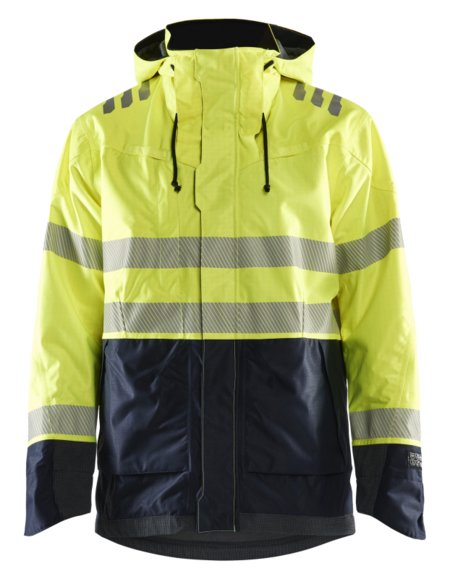 Blåkläder Multinorm shelljack 40881532 High-Vis Geel/Marineblauw