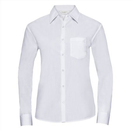 Russell Ladies LSL Classic Polycot. Poplin Shirt