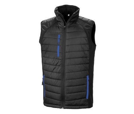 RESULT - BLACK COMPASS PADDED SOFTSHELL GILET