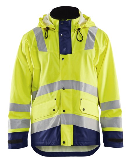 Blåkläder Regenjas High-Vis LEVEL 2 43022003 High-Vis Geel/Marineblauw