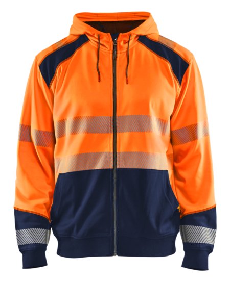 Blåkläder Hooded Sweatshirt High-Vis 35462528 High-Vis Oranje/Marineblauw