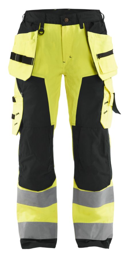 Blåkläder Dames werkbroek High-Vis met spijkerzakken 71561811 High-Vis Geel/Zwart