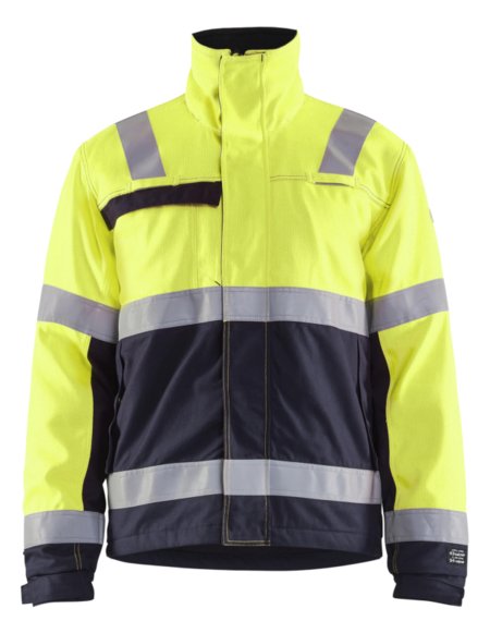 Blåkläder Multinorm Winterjas 40691514 High-Vis Geel/Marineblauw