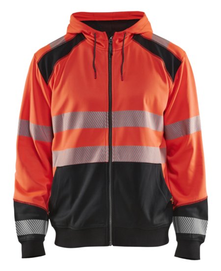 Blåkläder Hooded Sweatshirt High-Vis 35462528 High-Vis Rood/Zwart