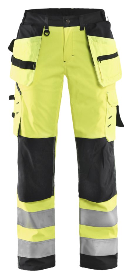 Blåkläder Dames Softshell werkbroek High-Vis 71672517 High-Vis Geel/Zwart