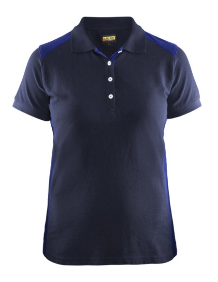 Blåkläder Dames poloshirt piqué 33901050 Marineblauw/Korenblauw