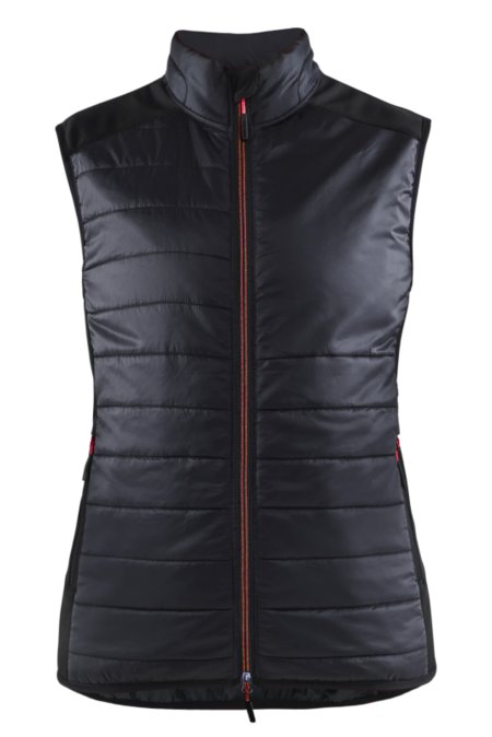 Blåkläder Dames bodywarmer gevoerd 38642030 Zwart/Rood