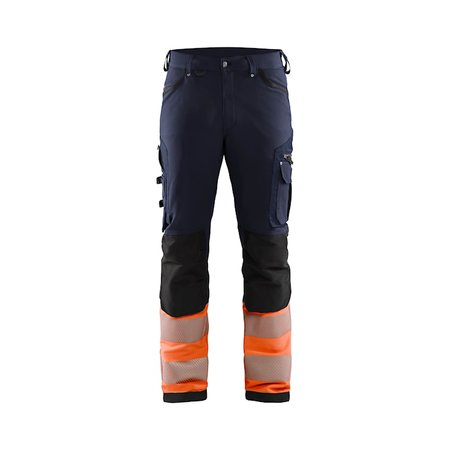 Blåkläder werkbroek met 4-weg stretch zonder spijkerzakken 11931642 Marineblauw/Oranje