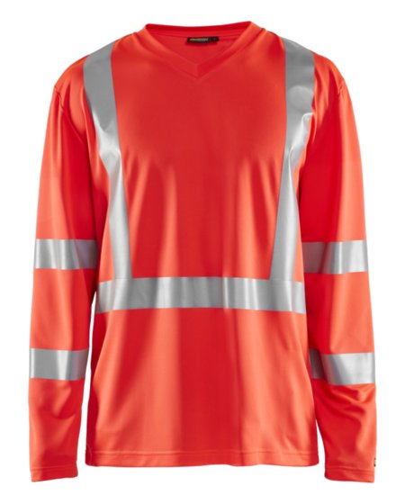 Blåkläder UV-T-Shirt lange mouw High-Vis 33831011 High-Vis Rood