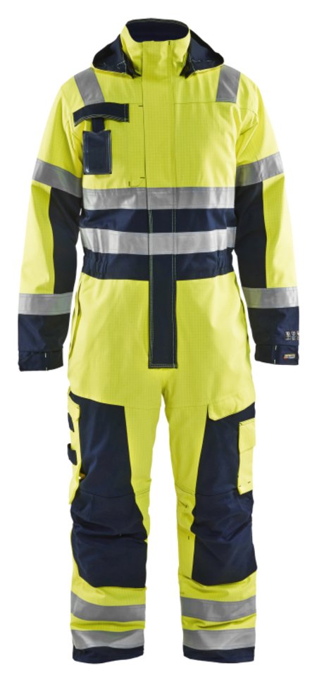 Blåkläder Multinorm Winteroverall 63681530 High-Vis Geel/Marineblauw