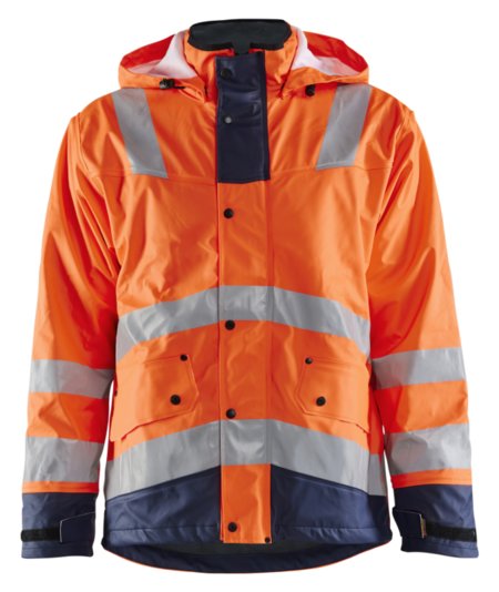 Blåkläder Regenjas gevoerd High-Vis LEVEL 2 43072003 High-Vis Oranje/Marineblauw