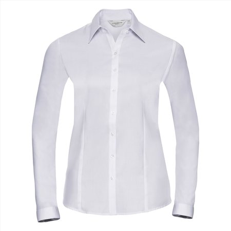 Russell Ladies LSL Tailored Herringbone Shirt