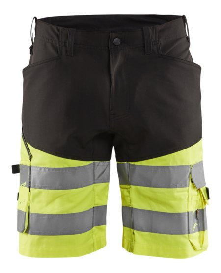 Blåkläder Short met stretch High-Vis 15411811 Zwart/High-Vis Geel