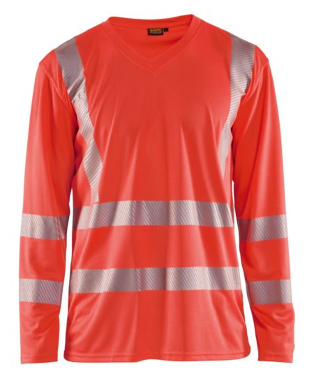 Blåkläder UV-T-Shirt lange mouw High-Vis 33851013 High-Vis Rood