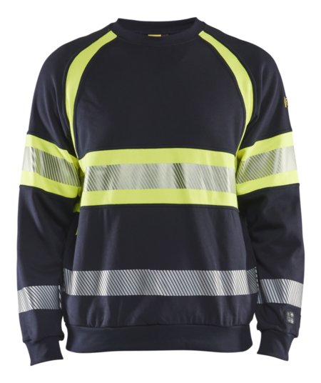 Blåkläder Multinorm Sweatshirt 34591762 Marine/High-Vis Geel