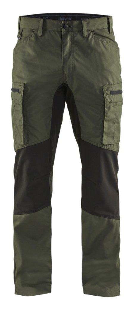 Blåkläder Service werkbroek met stretch 14591845 Army Groen/Zwart