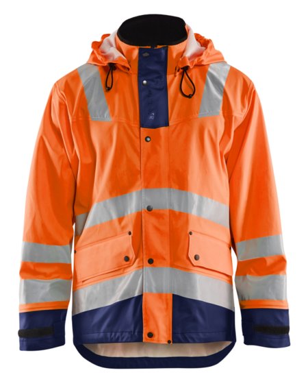 Blåkläder Regenjas High-Vis LEVEL 2 43022003 High-Vis Oranje/Marineblauw