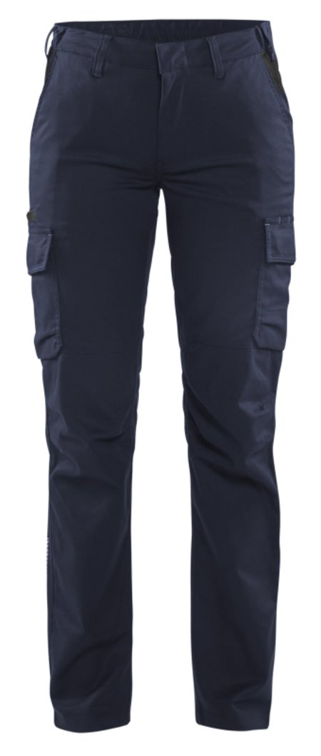 Blåkläder Dames industrie werkbroek stretch/elastiek 71441832 Donker marineblauw/Zwart