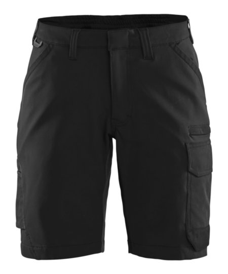 Blåkläder Dames service short 4-weg stretch 71231645 Zwart/Donkergrijs