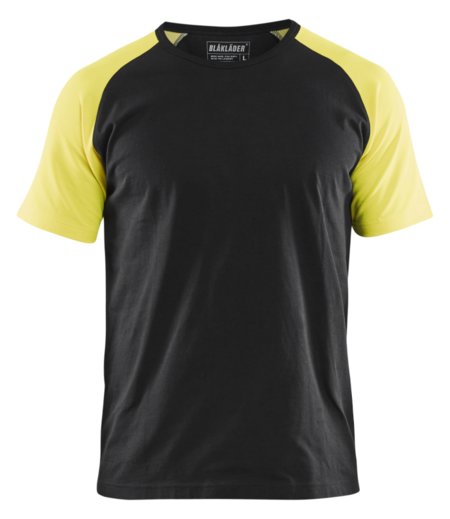 Blåkläder T-Shirt 35151030 Zwart/High-Vis Geel