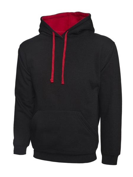 Uneek Contrast Hooded Sweatshirt UC507