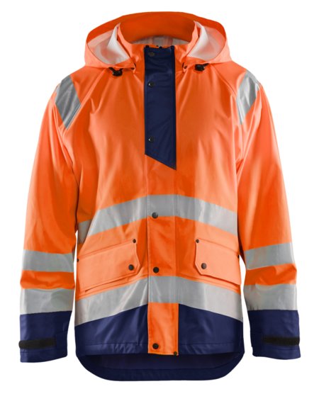 Blåkläder Regenjas High-Vis LEVEL 1 43232000 High-Vis Oranje/Marineblauw