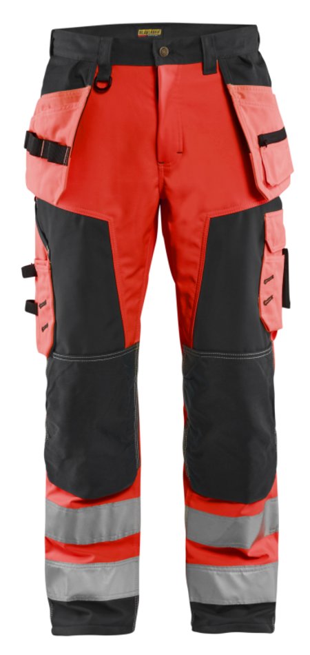 Blåkläder Werkbroek softshell High-Vis 15672517 High-Vis Rood/Zwart