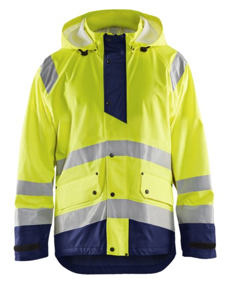 Blåkläder Regenjas High-Vis LEVEL 1 43232000 High-Vis Geel/Marineblauw