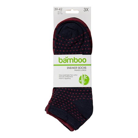 Bamboo Basic Mannen Sneakersocks 3-Pack 000121474002