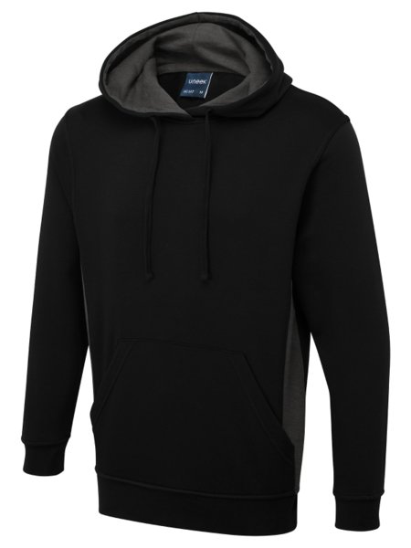 Uneek Two Tone Hooded Sweatshirt UC517