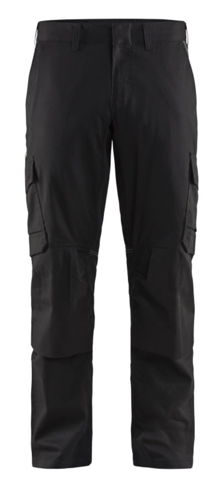 Blåkläder Industrie werkbroek stretch met kniezakken 14481832 Zwart/Donkergrijs