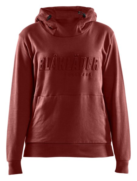 Blåkläder Dames hoodie 3D 35601158 Gebrand rood